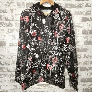 Fresh Prints of Bel Air Hoodie Mens M All‎ Over Print Roses Skulls Streetwear